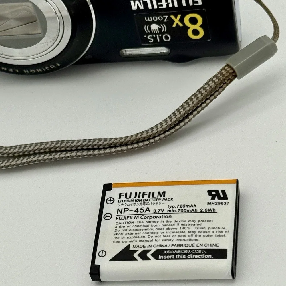 Fujifilm FinePix JZ250 16MP Digital Camera Black READ Menu Button Issue Bundle
